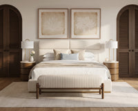 Caldora Oak Veneer & Marble Top Nightstand