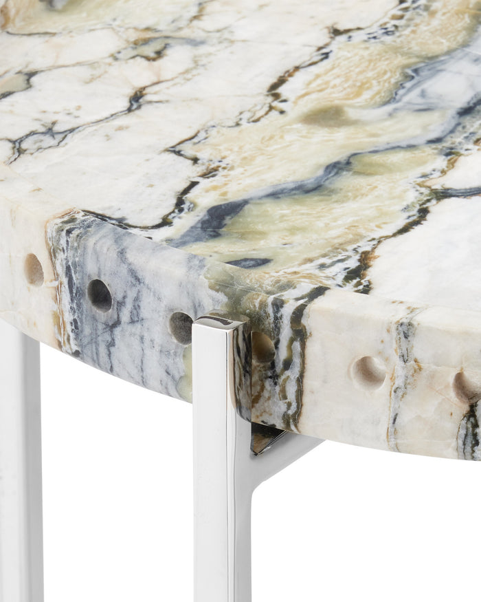 Livia Jade Marble Accent Table