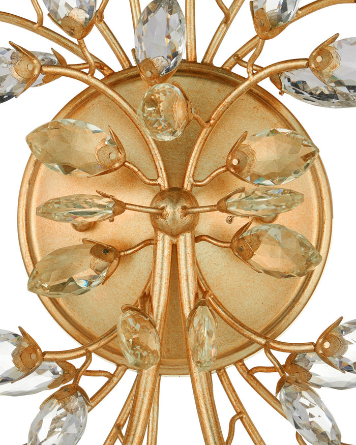Forget-Me-Not Gold Wall Sconce