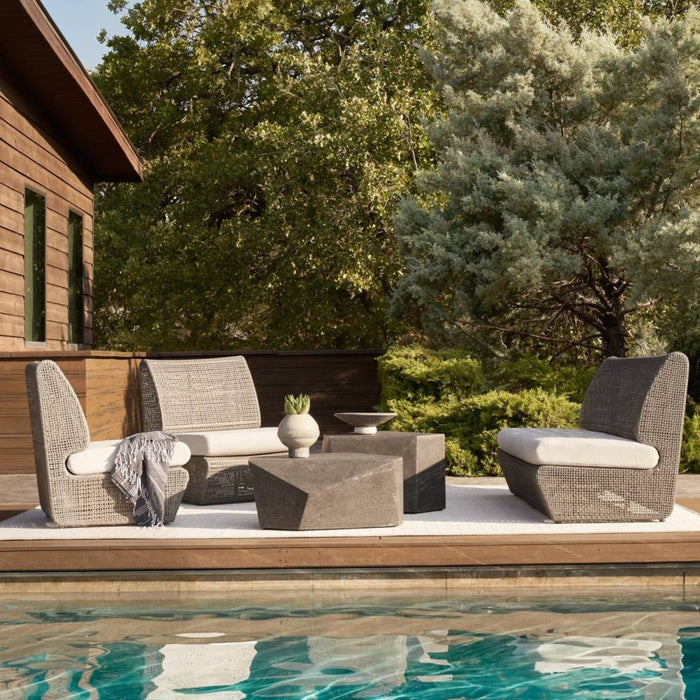 Drover Outdoor Black Coffee Tables (Set of 2)