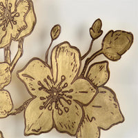 Blossom I Gold Leaf Acrylic Shadow Box Wall Art