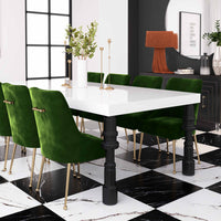 Prado Green Velvet With Gold Frame Chair - Luxury Living Collection