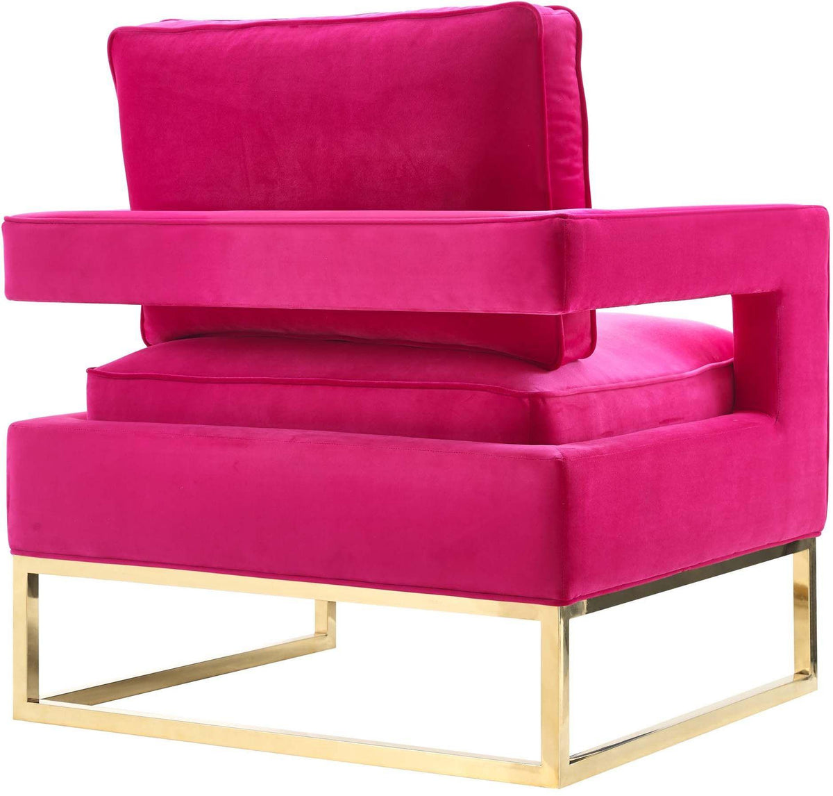 Glimer Pink Velvet Chair - Luxury Living Collection