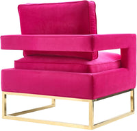 Glimer Pink Velvet Chair - Luxury Living Collection