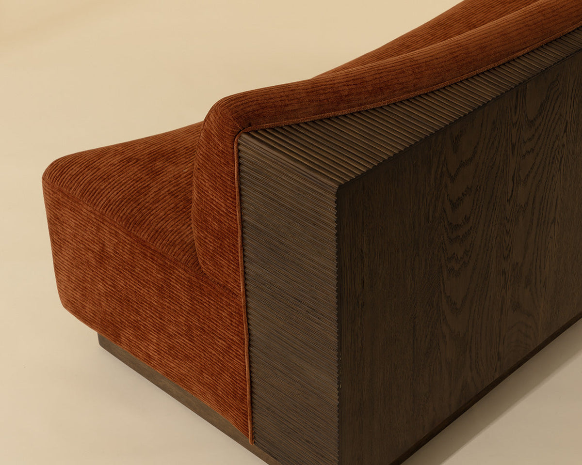 Cinder 66.75" Opera Spice Upholstered Dining Banquette