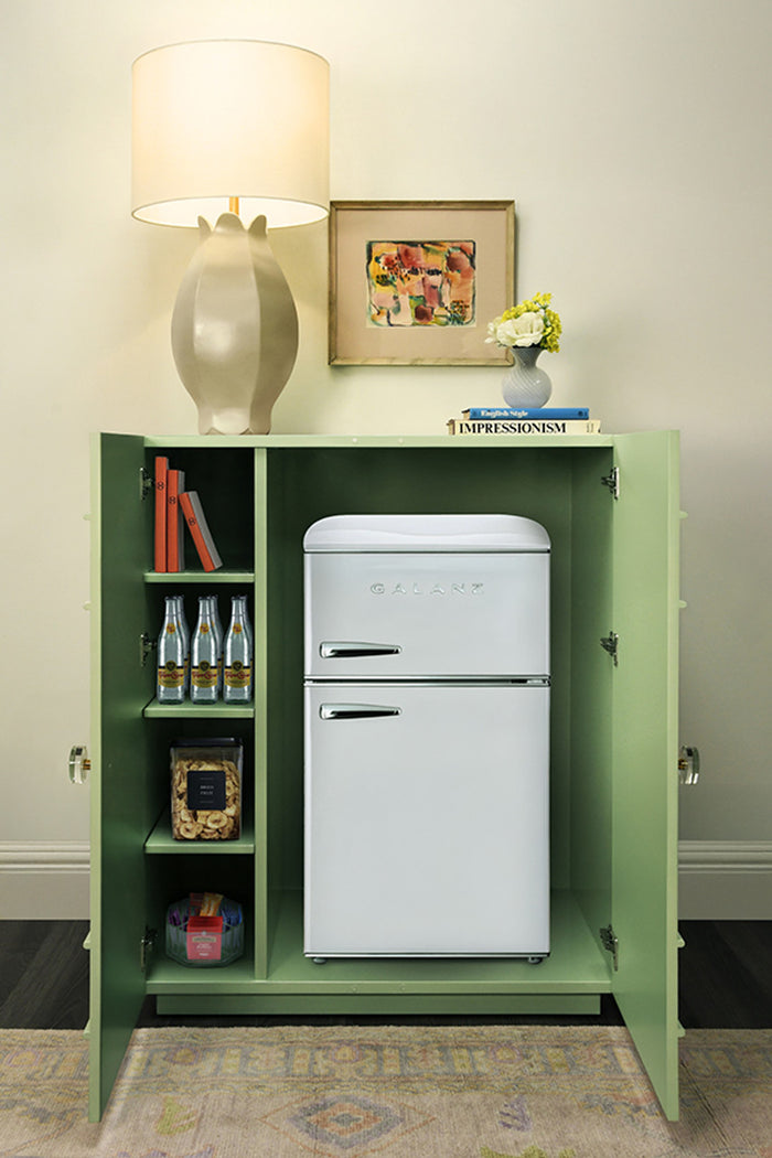 Elsie Celadon Glossy Lacquer Storage Cabinet