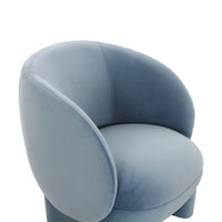 Lily Blue Performance Velvet Accent Chair