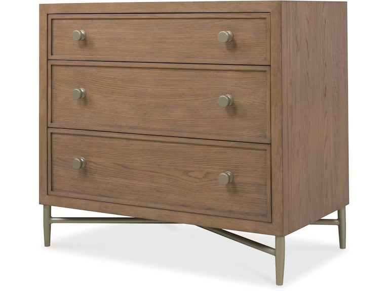 Magnus Neutral Three-Drawer Nightstand