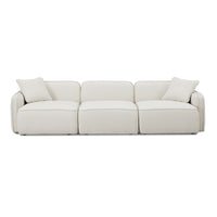 Travie 111" Sand Upcycled Linen Modular Sofa