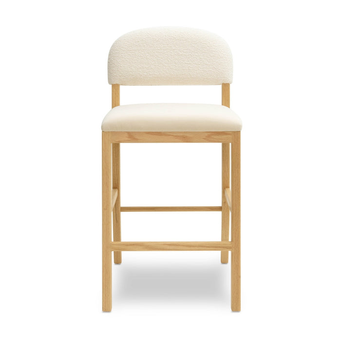 Calla Cream Performance Velvet Counter Stool