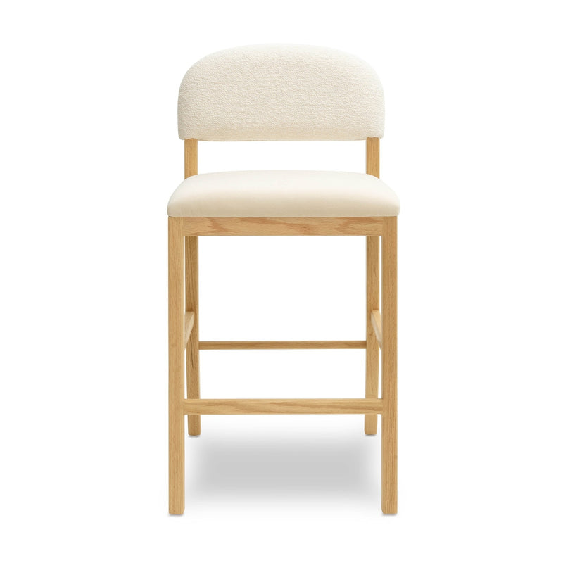 Calla Cream Performance Velvet Counter Stool