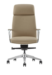 Ollie Modern Tan Vegan Leather Office Chair