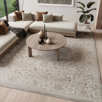 Marisol Floral Vine Light Grey Area Rug