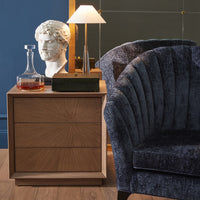 Luxe Scallop Indigo Accent Chair