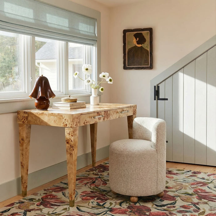 Halieh Cream Performance Boucle Desk Chair