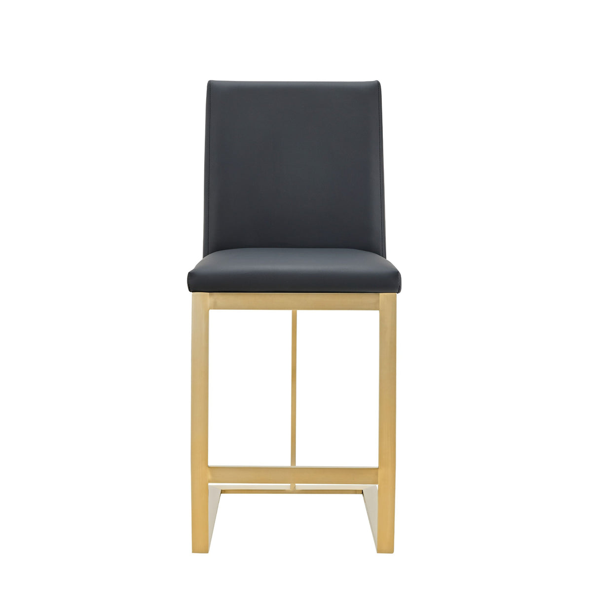 Camille Modern Dark Grey & Gold Steel Counter Stool
