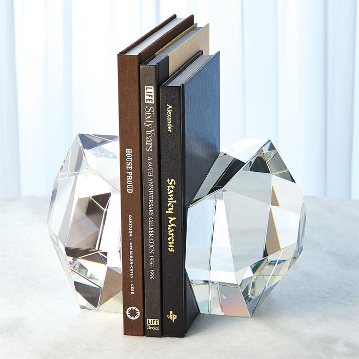 Cherie S/2 Clear Crystal Bookends