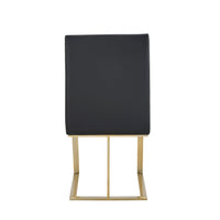 Camille Modern Dark Grey & Gold Dining Chair