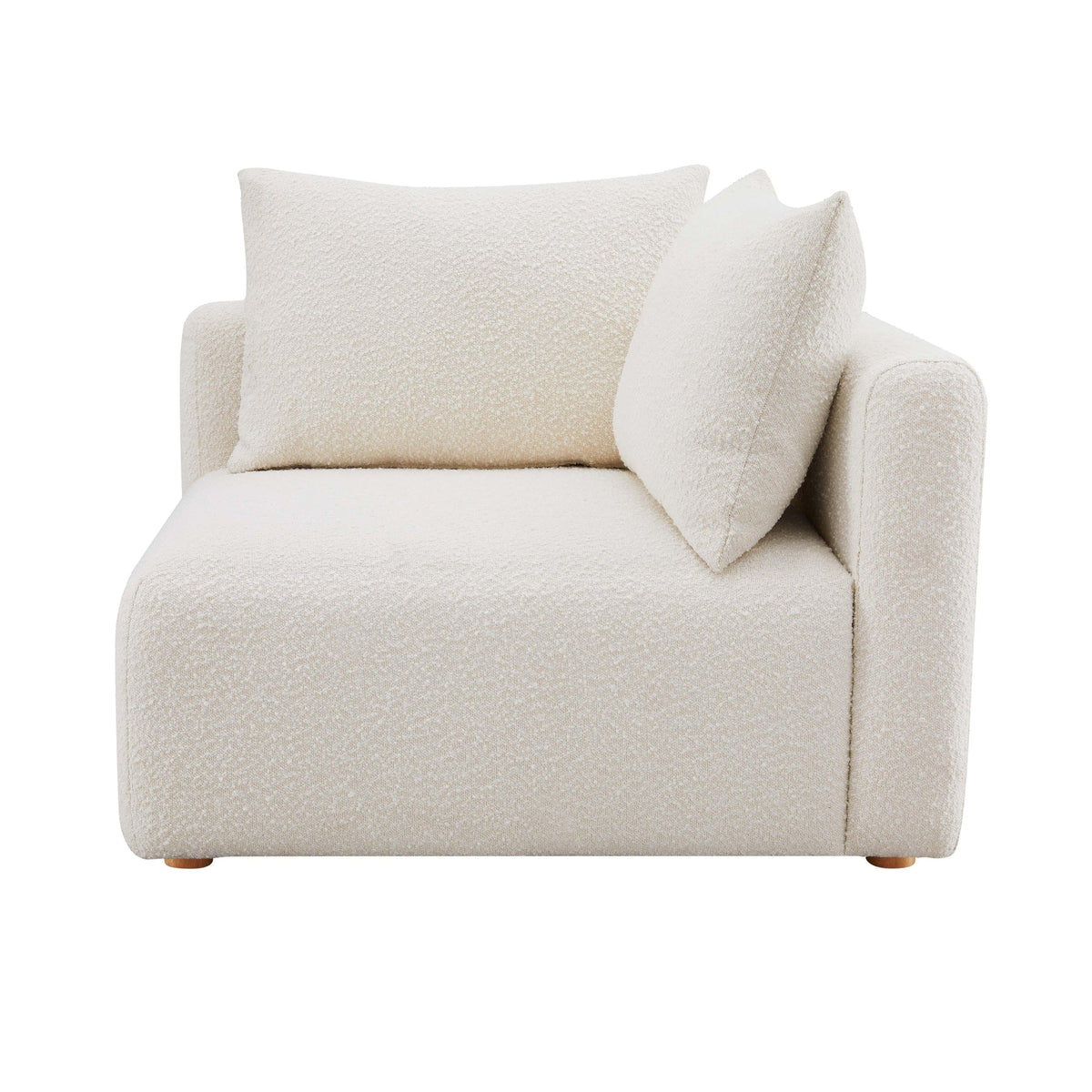 Karsyn 64" Plush Cream Performance Boucle Modular Corner Chair