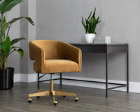 Claren Modern Gold Sky & Gold Desk Chair