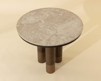 Andina Greige Marble & Two-Tone Bronze Gold Bistro Table