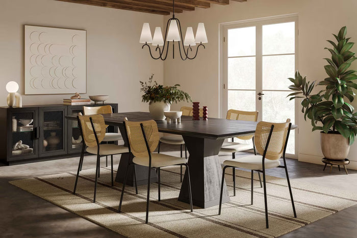 Nolan 98" Black Wood Dining Table