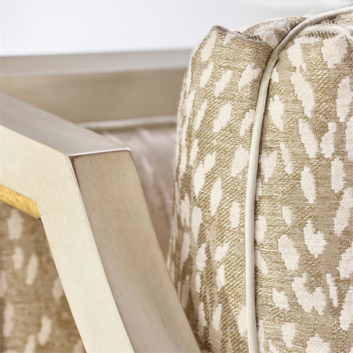 Aquila Doe Taupe & Gold Club Chair