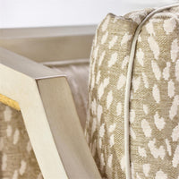 Aquila Doe Taupe & Gold Club Chair