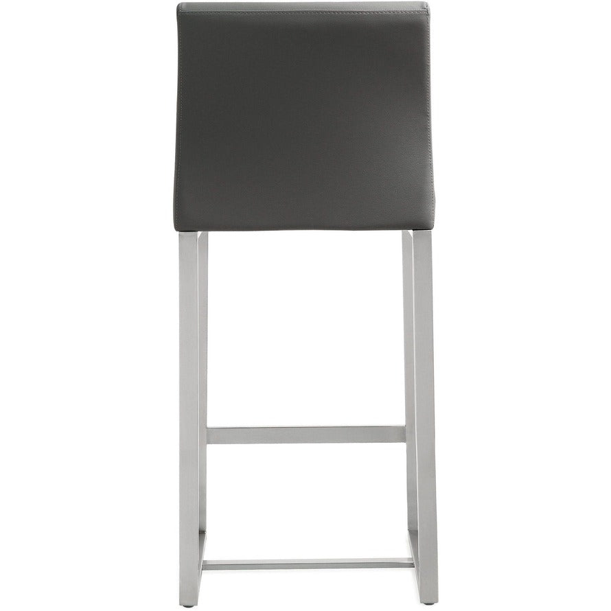 Moriah Grey Steel Counter Stools (Set of 2) - Luxury Living Collection