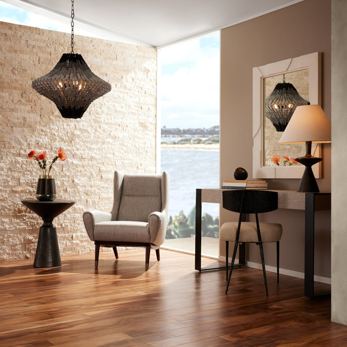Playton Modern Natural Iron & Linen Dining Chair (Set of 2)