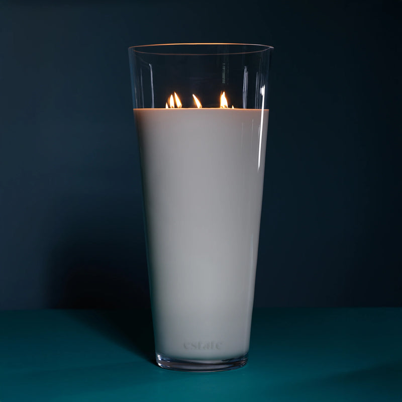 Estate Extra Large Candle - 288 oz Clear/Aqua (Set 0f 2)