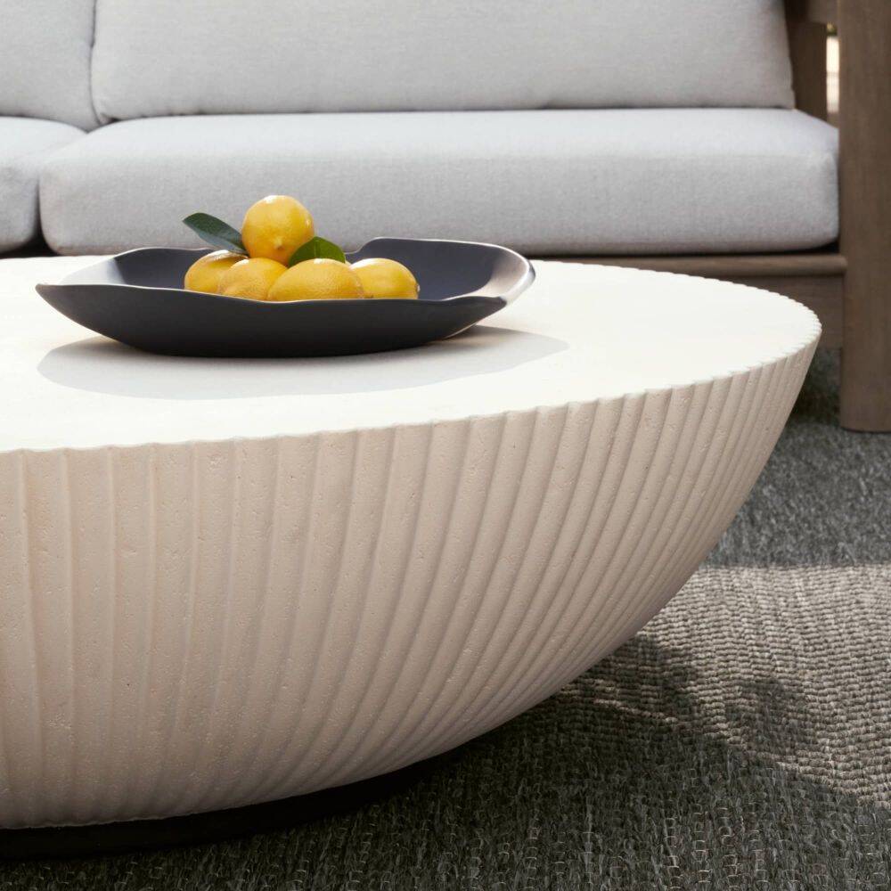 Etta 48" Ivory Outdoor Coffee Table