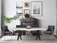 Prado Grey Velvet With Silver Frame Chair - Luxury Living Collection