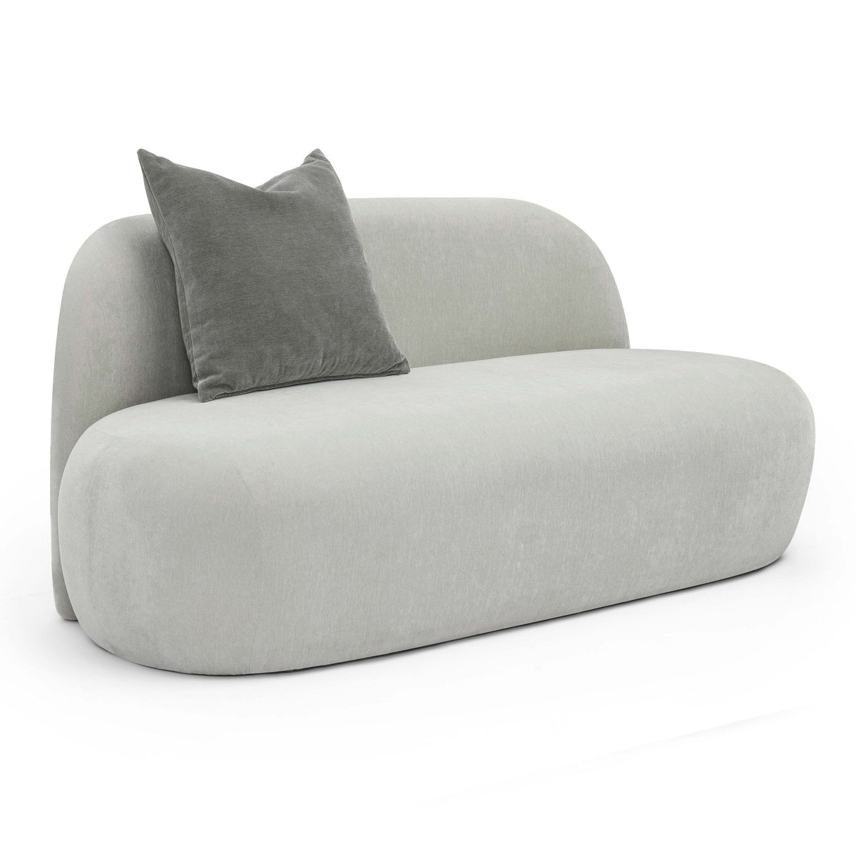 Carraway 59.6" Grey Upcycled Chenille Loveseat