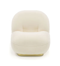 Pearse Modern White Sherpa Accent Chair