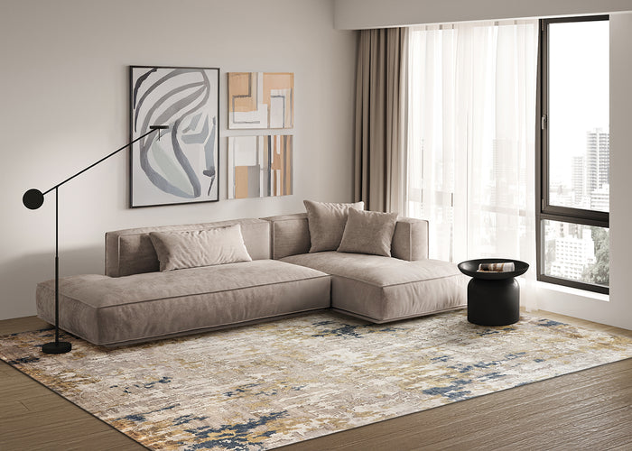 Roza Beige/Gold Artist's Area Rug