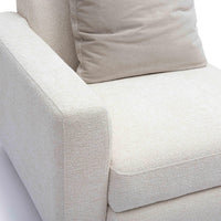 Arabella Cream Performance Chenille Modular LAF Corner Chair