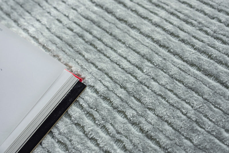 Rina Modern Light Silver Patterned Area Rug - Elegance Collection