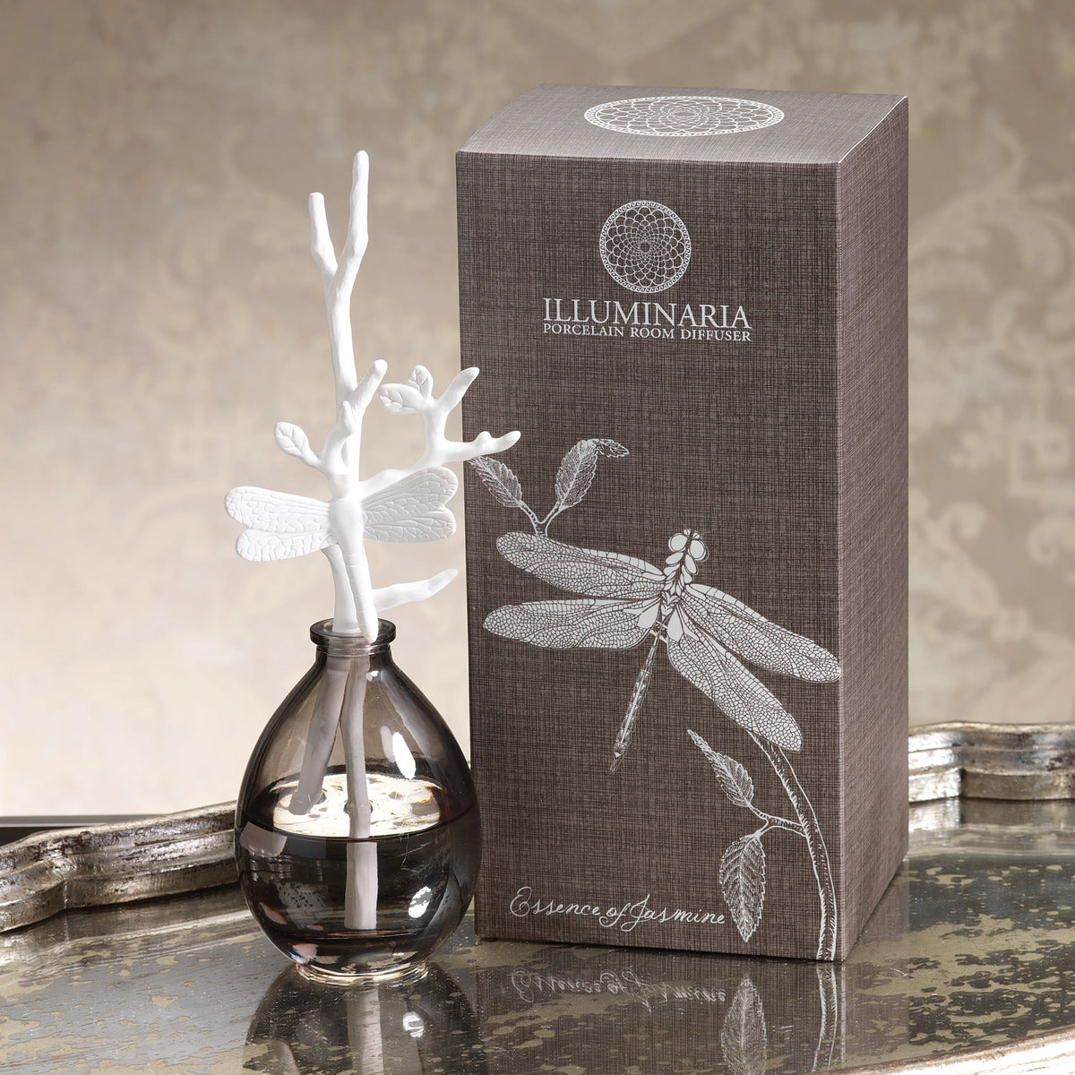 Illuminaria Essence of Jasmine Scented Porcelain Branch Diffuser (Set of 6)