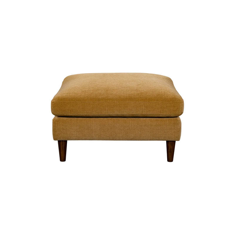 Aeliana Mustard Velvet Ottoman