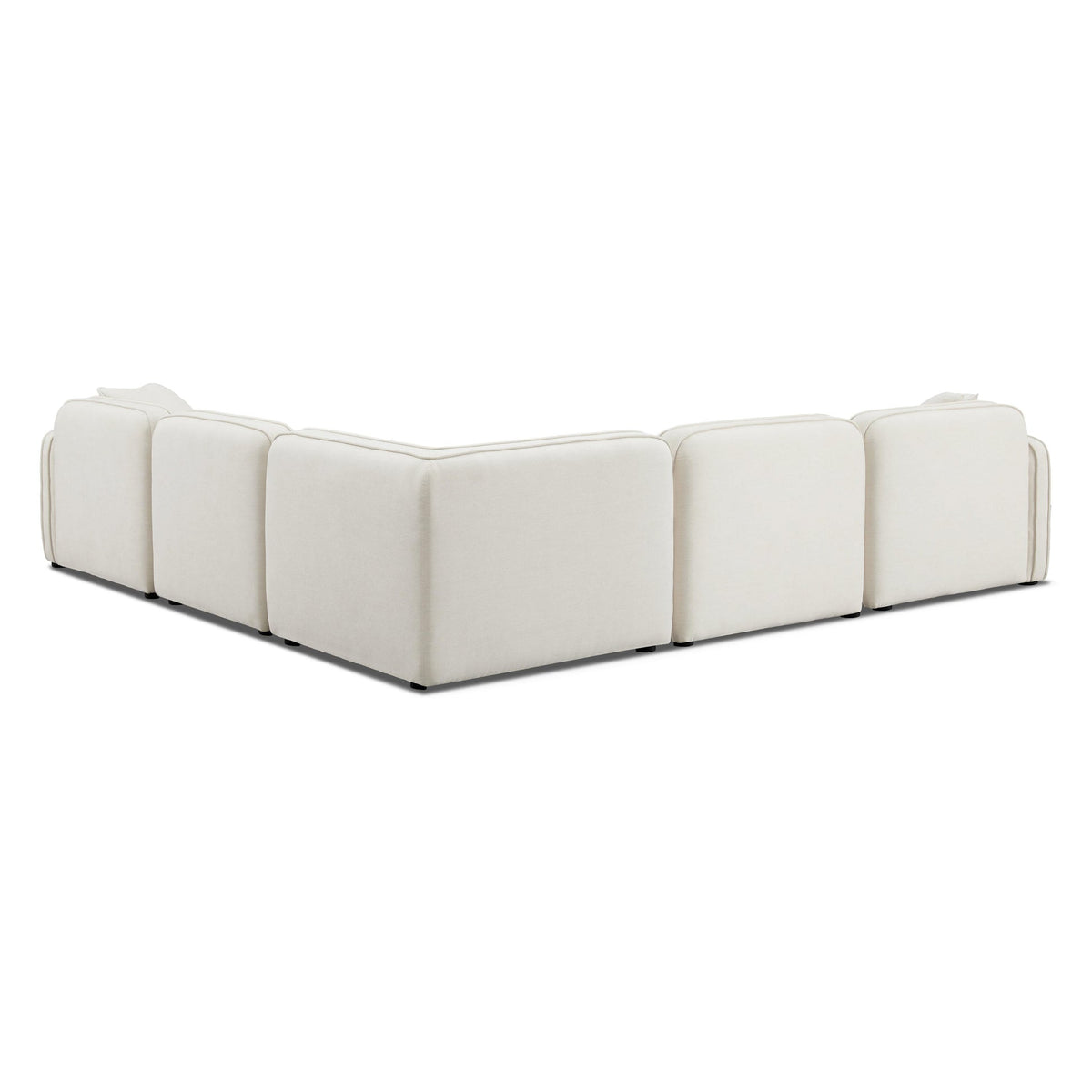 Travie 111.9" Sand Upcycled Performance Linen Modular L-Sectional