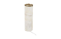 Onyx Rustic Edge White Cylindrical Lamp