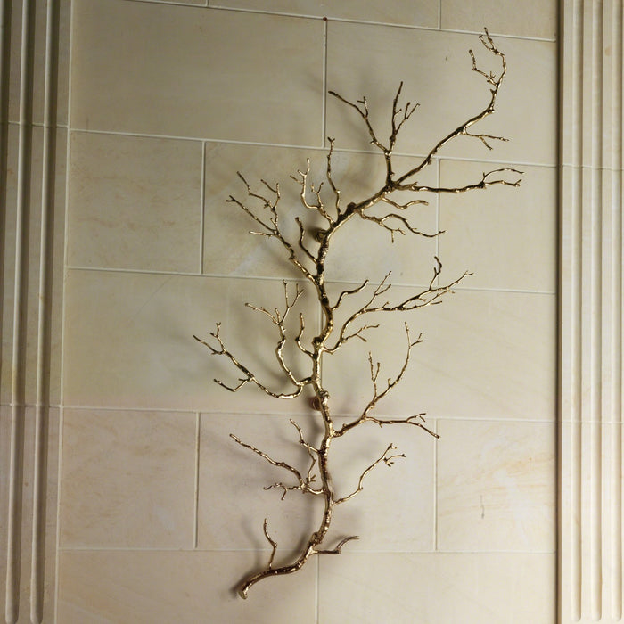 Twig 60" Brass Wall Art