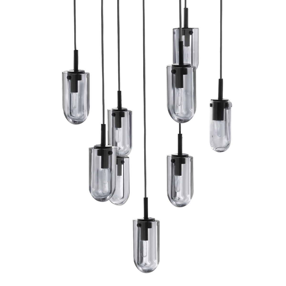 Javier 25" Smoke Crystal Multi-Port Chandelier