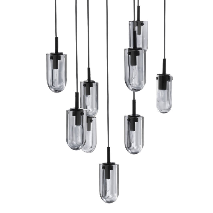 Javier 25" Smoke Crystal Multi-Port Chandelier