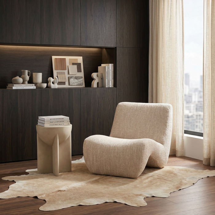 Fawnie Modern Beige Accent Chair