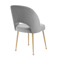 Giada Performance Graded Light Grey Velvet Chair