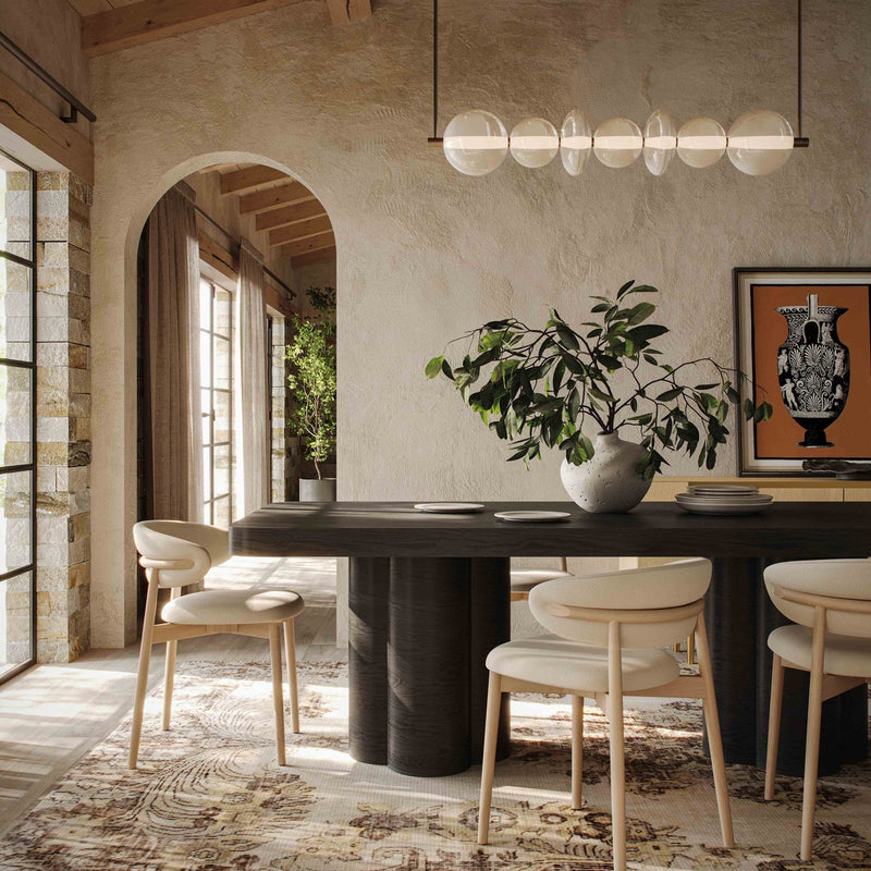 Elliana 90" Black Ash Dining Table