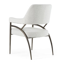 Anna Modern Off-White & Bronze Dining Chair