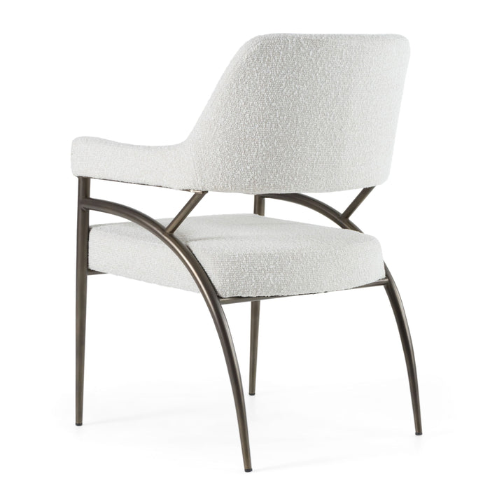 Anna Modern Off-White & Bronze Dining Chair